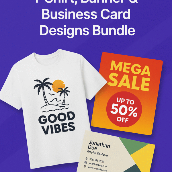 10000+ Ready-to-Use T-Shirt, Banner & Business Card Designs Bundle
